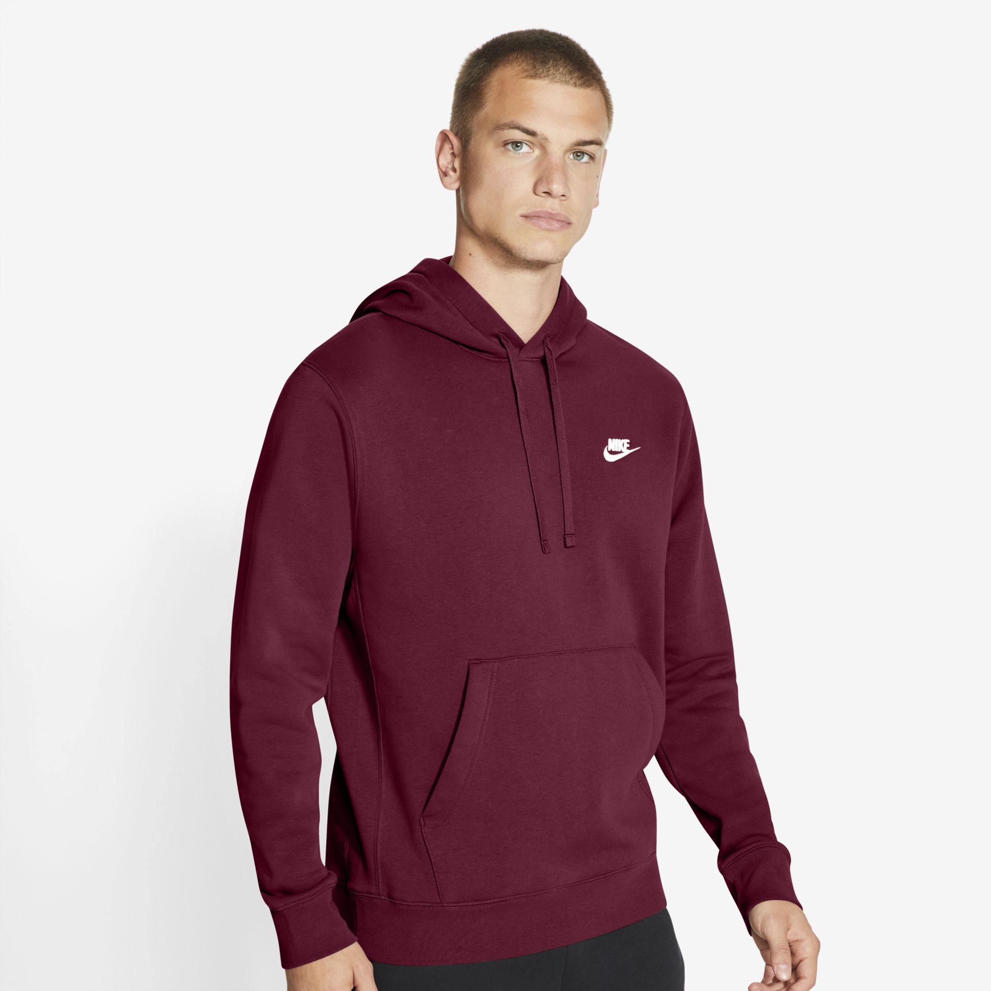 nike men's sportswear club bb script hoodie